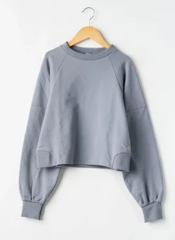 Sweat-shirt Levv Label Bleu Manches Longues