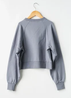 Sweat-shirt Levv Label Bleu Manches Longues