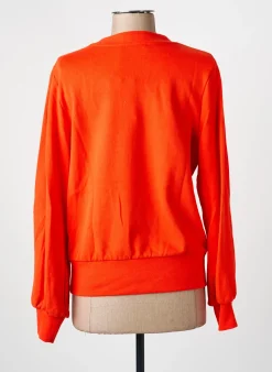 Sweat-shirt Mademoiselle Yeye Orange Manches Longues