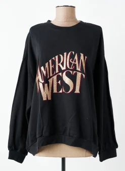 Sweat-shirt Marcello Collection Noir Manches Longues