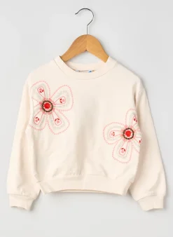 Sweat-shirt Mayoral Blanc Manches Longues