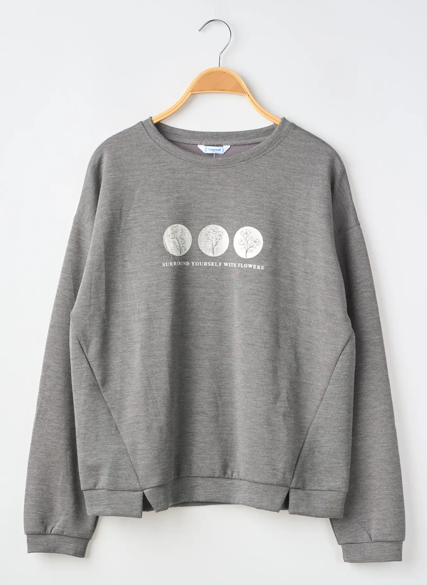 Sweat-shirt Mayoral Gris Manches Longues