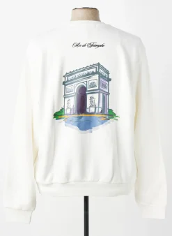 Sweat-shirt Mbm Blanc Manches Longues