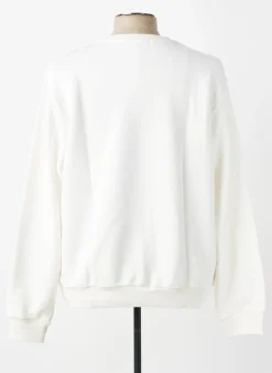 Sweat-shirt Mbm Blanc Manches Longues