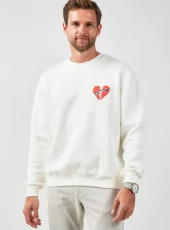 Sweat-shirt Mbm Blanc Manches Longues