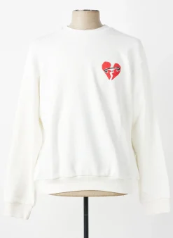 Sweat-shirt Mbm Blanc Manches Longues