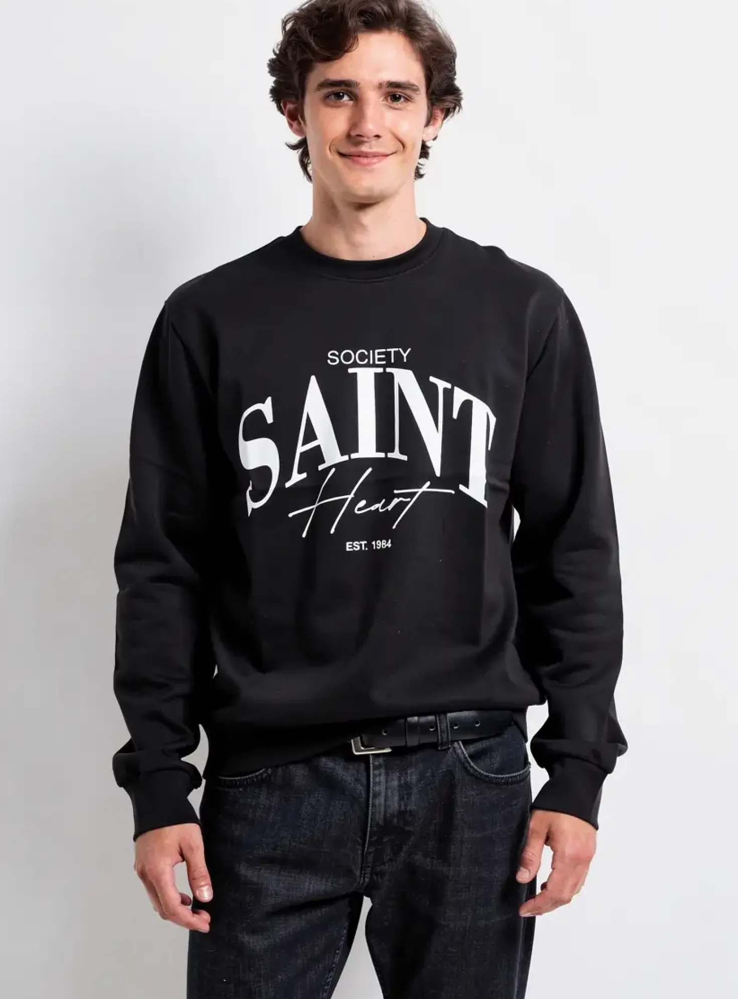 Sweat-shirt Mbm Noir Manches Longues