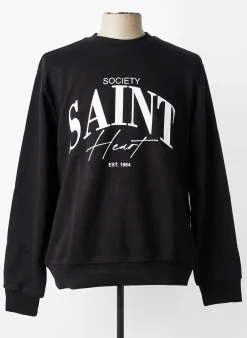 Sweat-shirt Mbm Noir Manches Longues