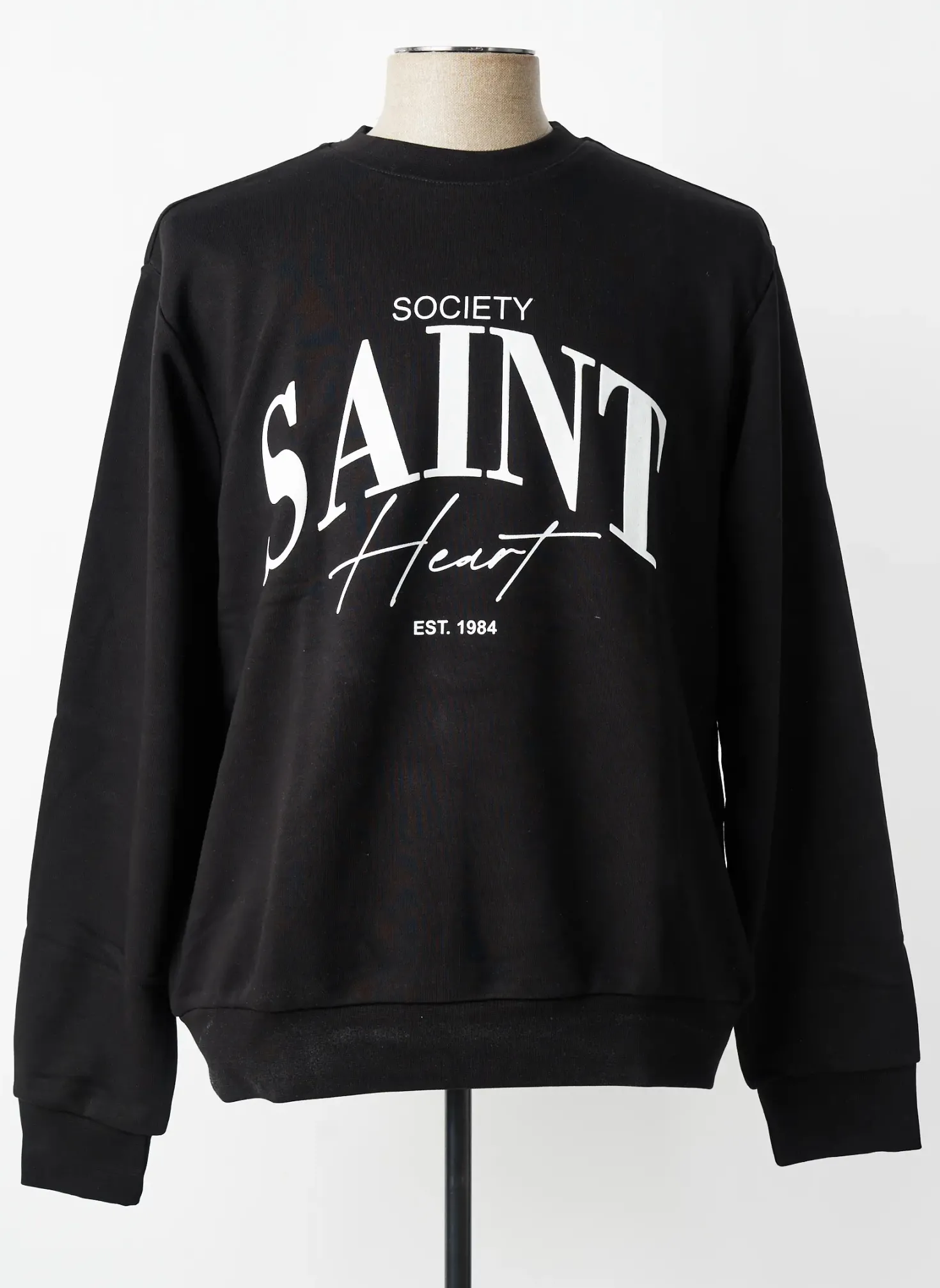 Sweat-shirt Mbm Noir Manches Longues