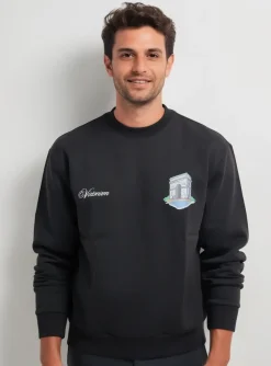Sweat-shirt Mbm Noir Manches Longues