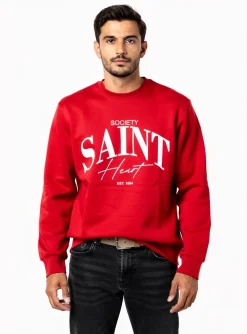 Sweat-shirt Mbm Rouge Manches Longues