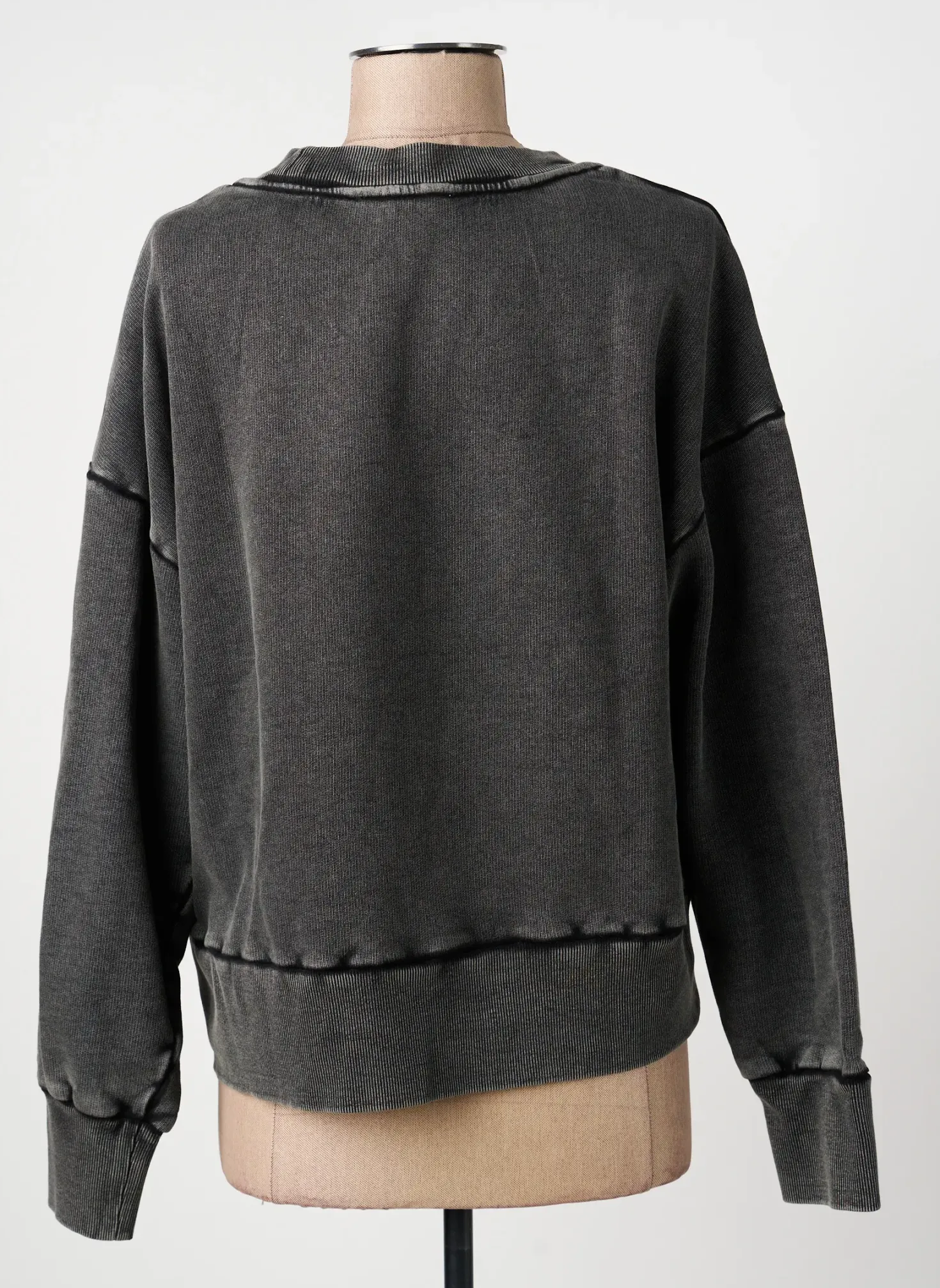 Sweat-shirt Md'm Gris Manches Longues