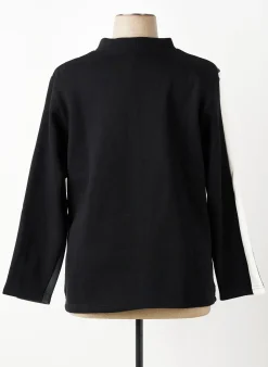 Sweat-shirt Meri & Esca Noir Manches Longues