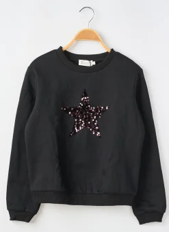 Sweat-shirt Molly Bracken Noir Manches Longues