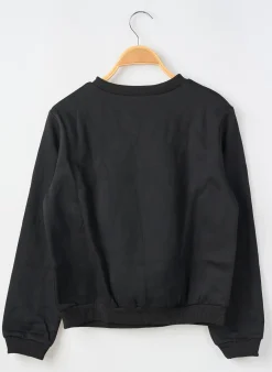 Sweat-shirt Molly Bracken Noir Manches Longues