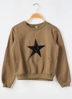 Sweat-shirt Molly Bracken Vert Manches Longues