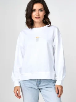 Sweat-shirt Mus & Bombon Blanc Manches Longues