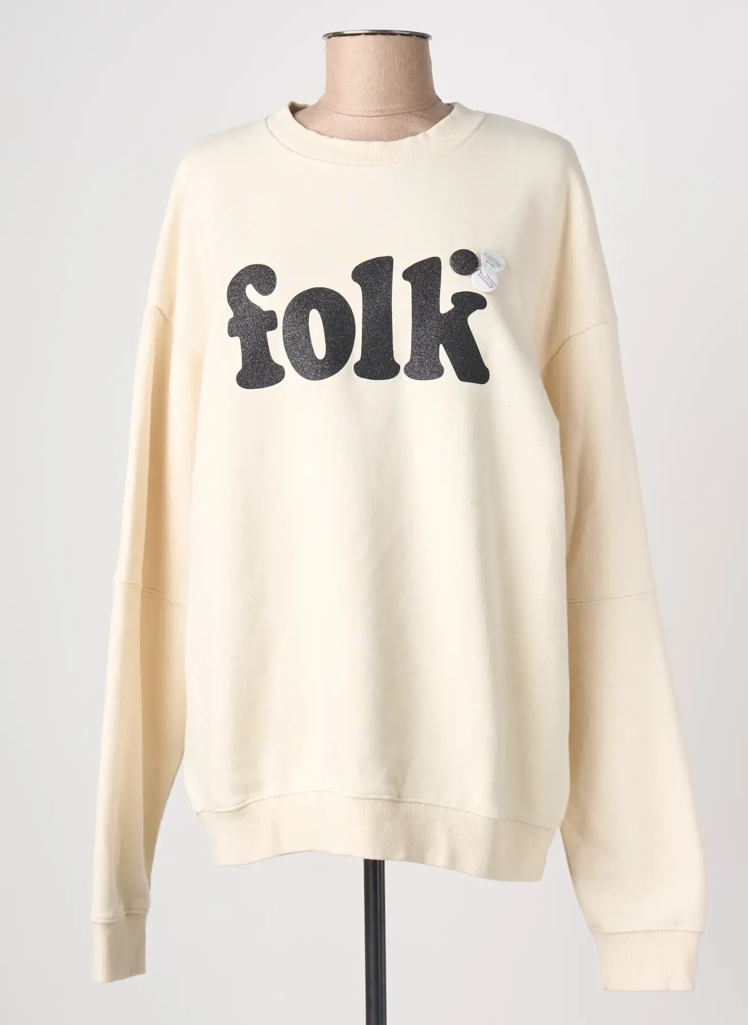 Sweat-shirt Newtone Beige Manches Longues