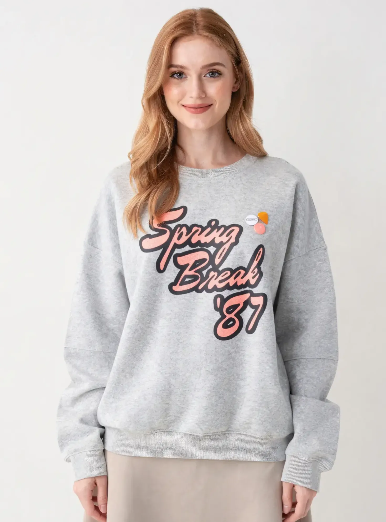 Sweat-shirt Newtone Gris Manches Longues