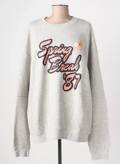 Sweat-shirt Newtone Gris Manches Longues