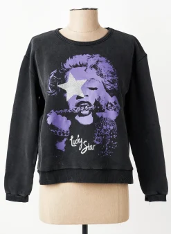 Sweat-shirt Nine Noir Manches Longues