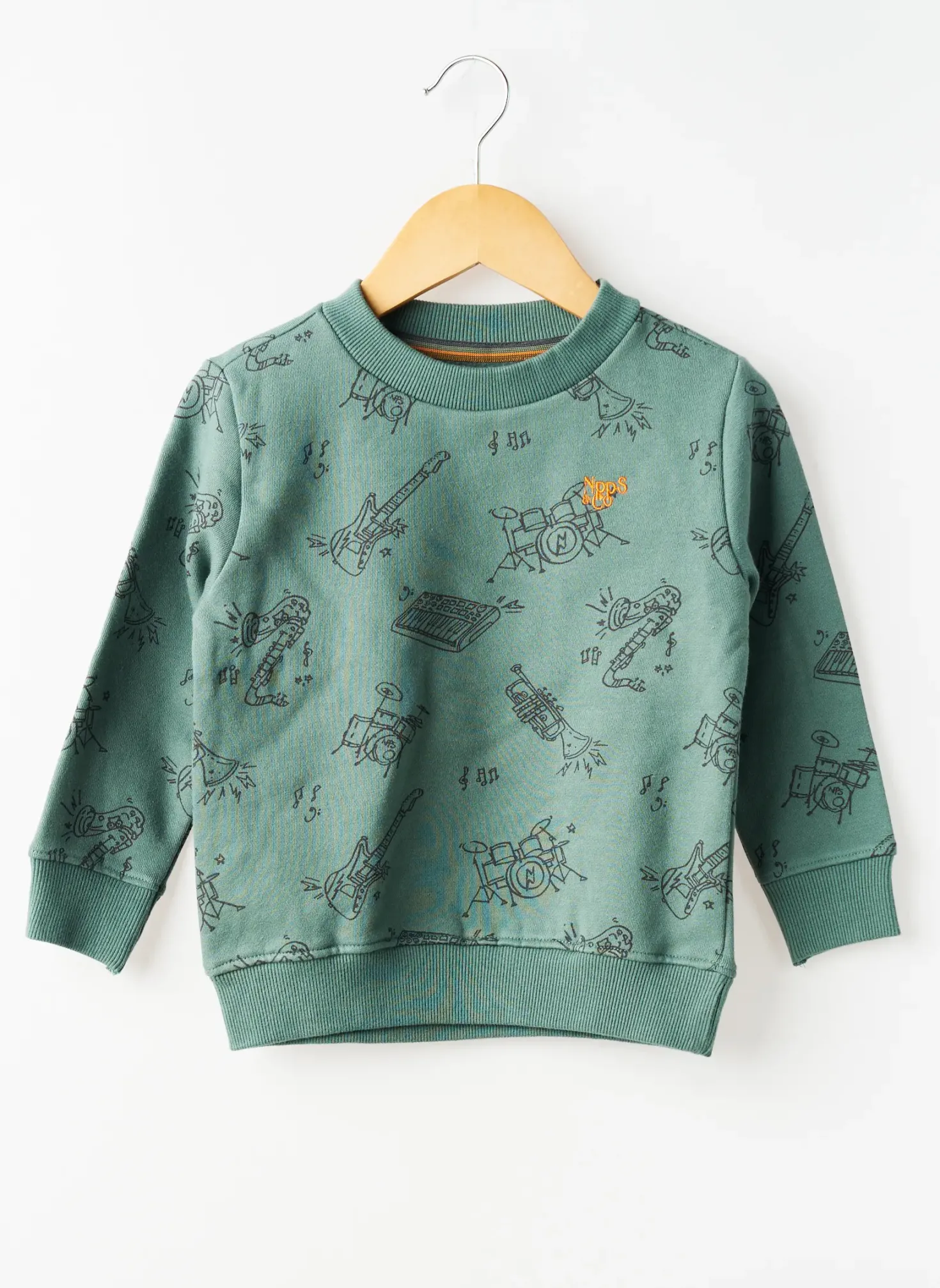 Sweat-shirt Noppies Vert Manches Longues
