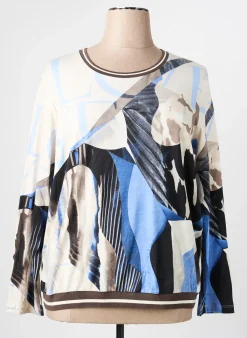 Sweat-shirt Olsen Beige Manches Longues