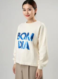 Sweat-shirt One Step Beige Manches Longues