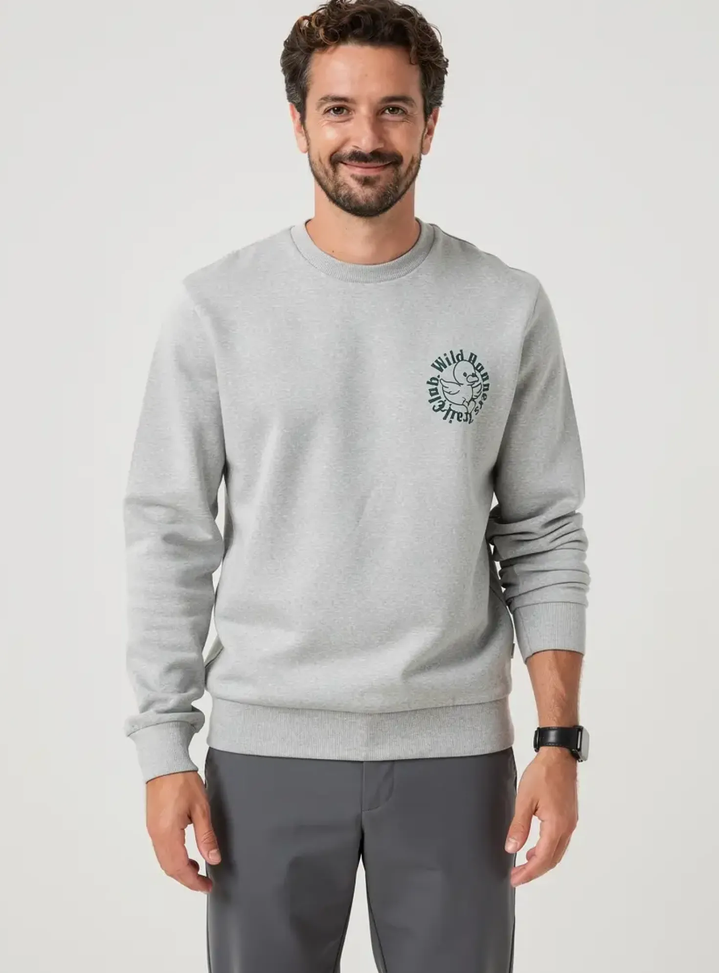 Sweat-shirt Only & Sons Gris Manches Longues