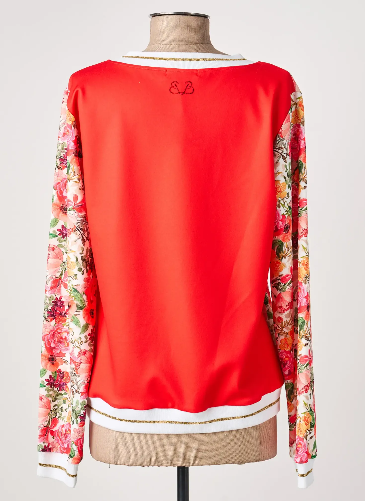 Sweat-shirt Paul Brial Orange Manches Longues