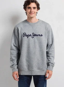 Sweat-shirt Pepe Jeans Gris Manches Longues