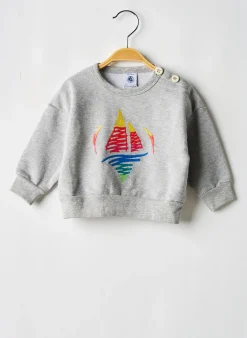 Sweat-shirt Petit Bateau Gris Manches Longues