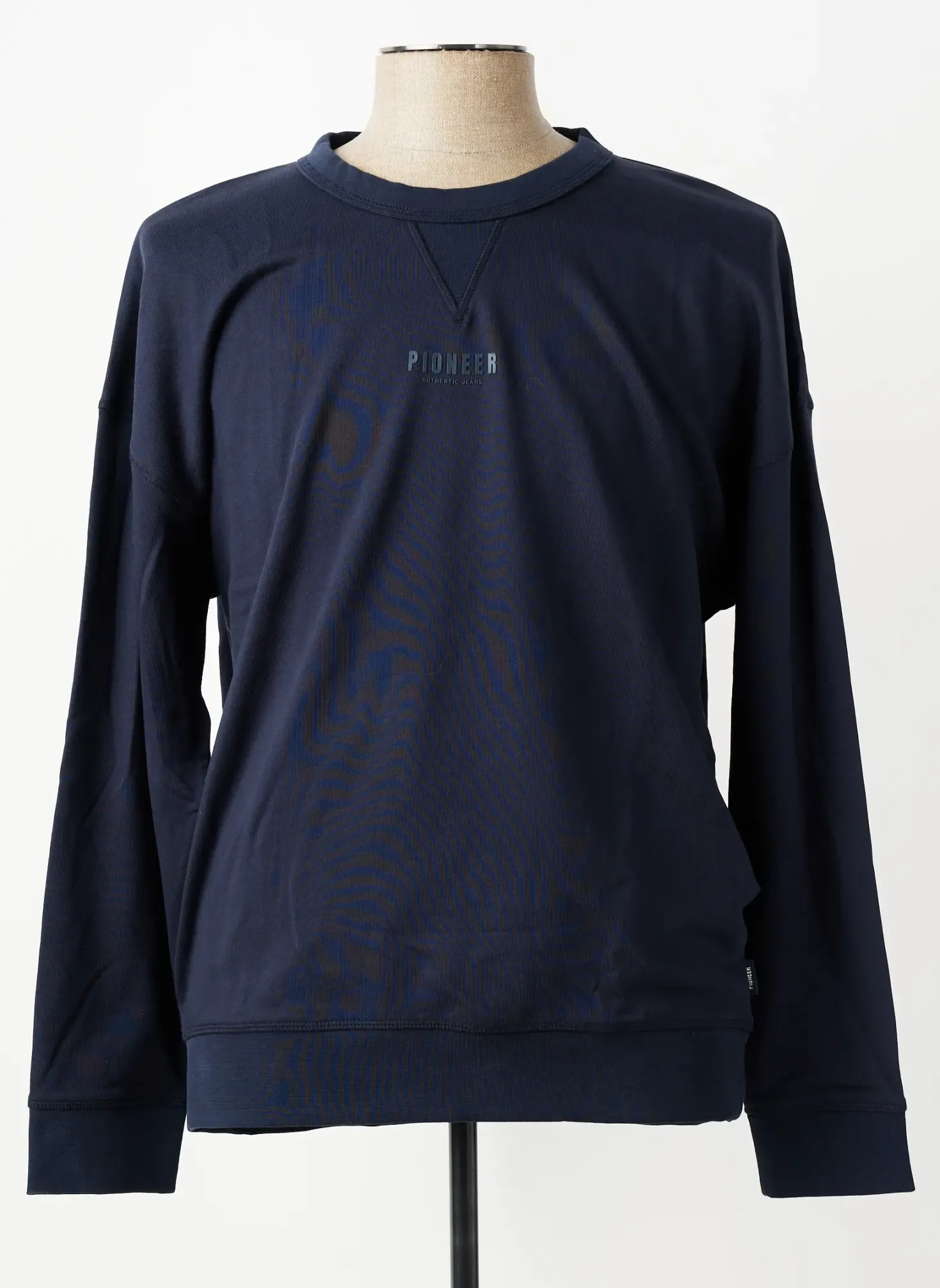 Sweat-shirt Pioneer Bleu Manches Longues