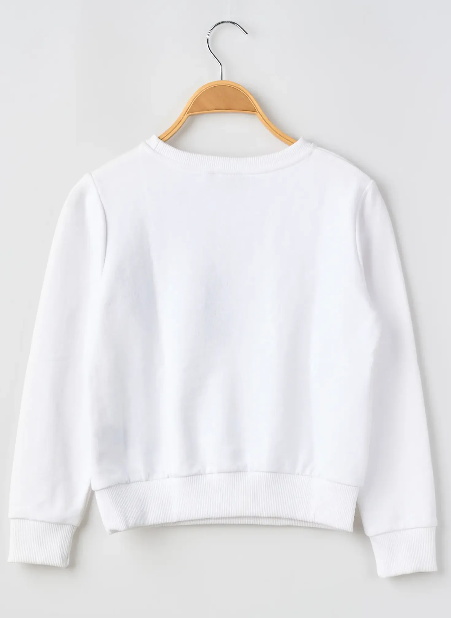 Sweat-shirt Raw-7 Blanc Manches Longues