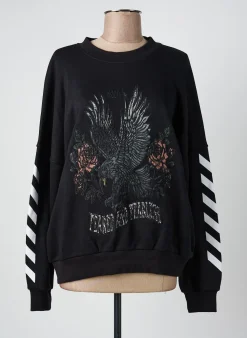 Sweat-shirt Rose Garden Noir Manches Longues