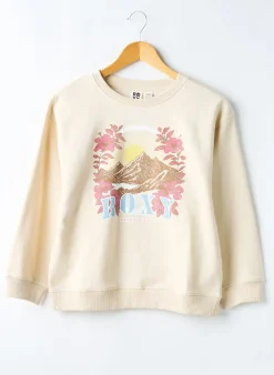 Sweat-shirt Roxy Girl Beige Manches Longues