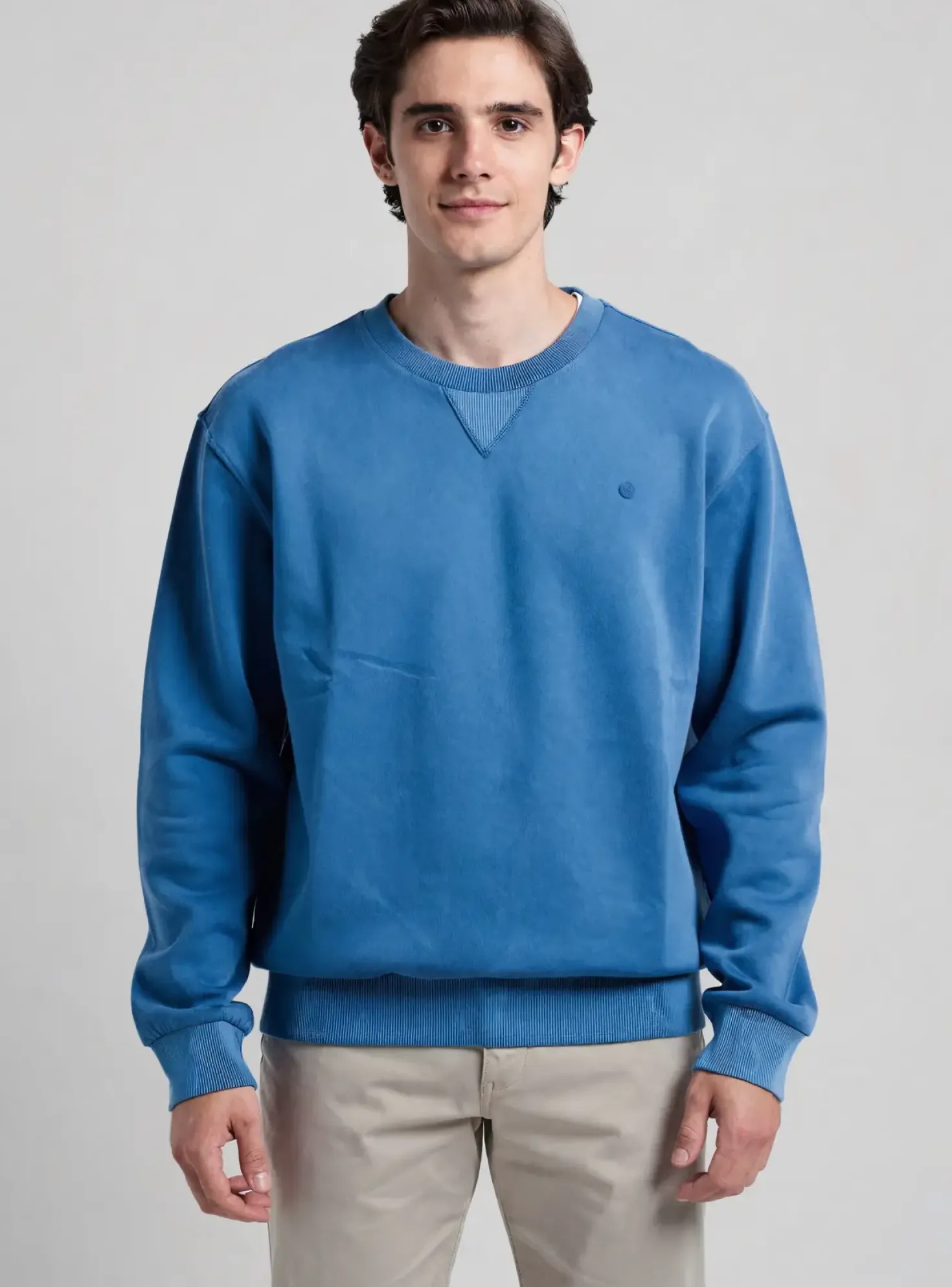 Sweat-shirt Serge Blanco Bleu Manches Longues