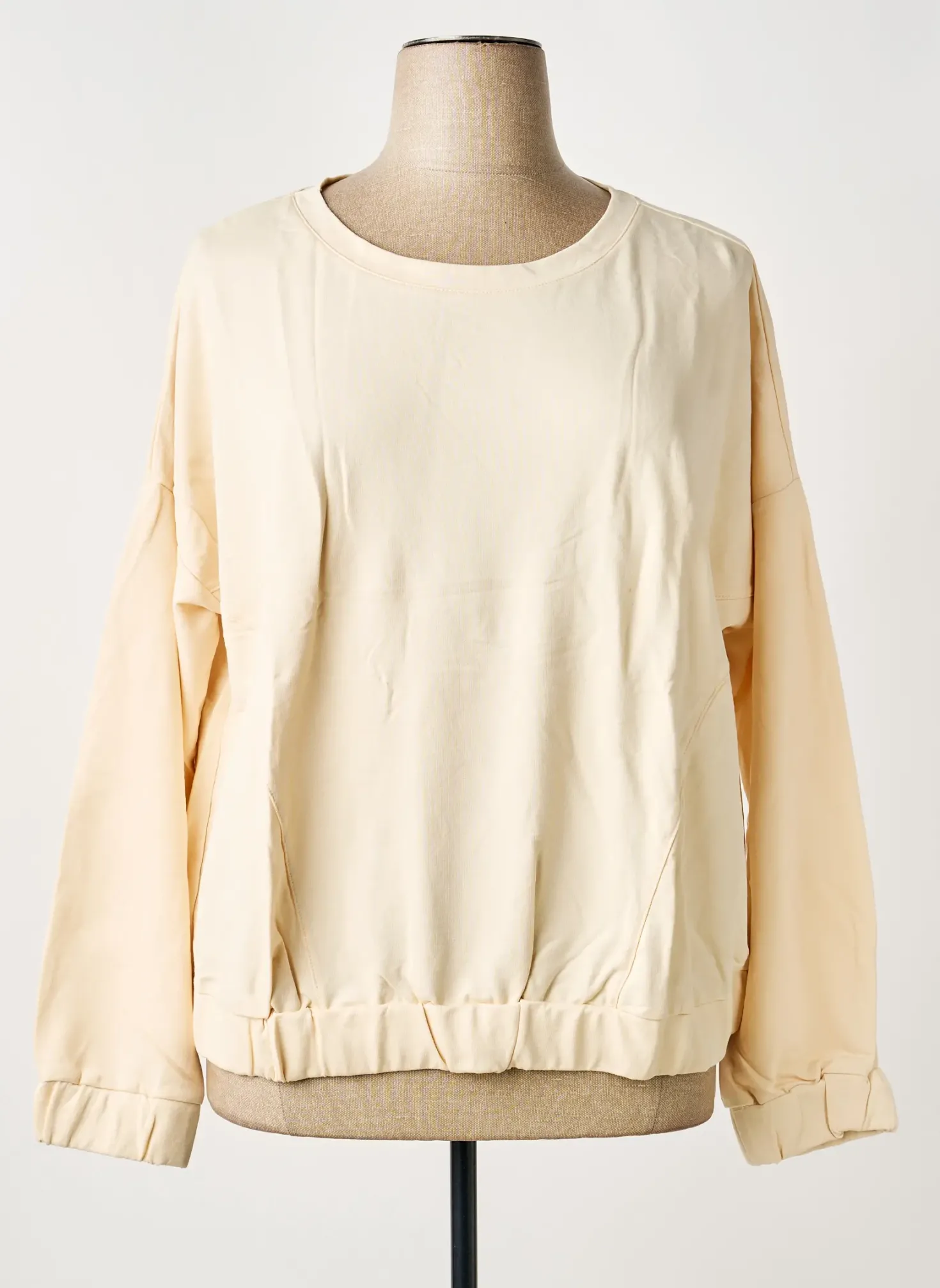 Sweat-shirt Sheego Beige Manches Longues