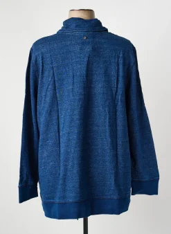 Sweat-shirt Sheego Bleu Manches Longues