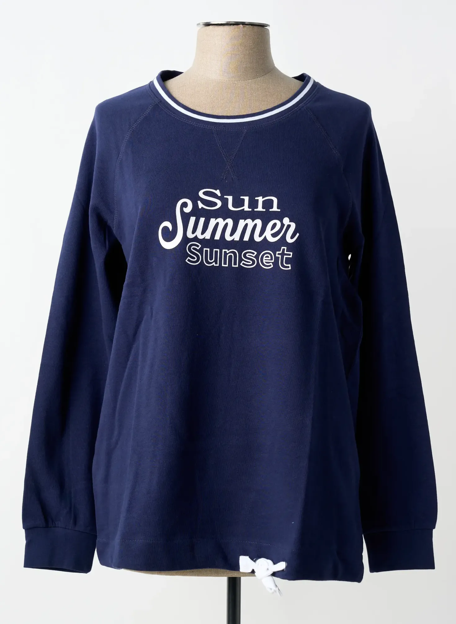 Sweat-shirt Sheego Bleu Manches Longues