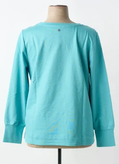 Sweat-shirt Sheego Bleu Manches Longues