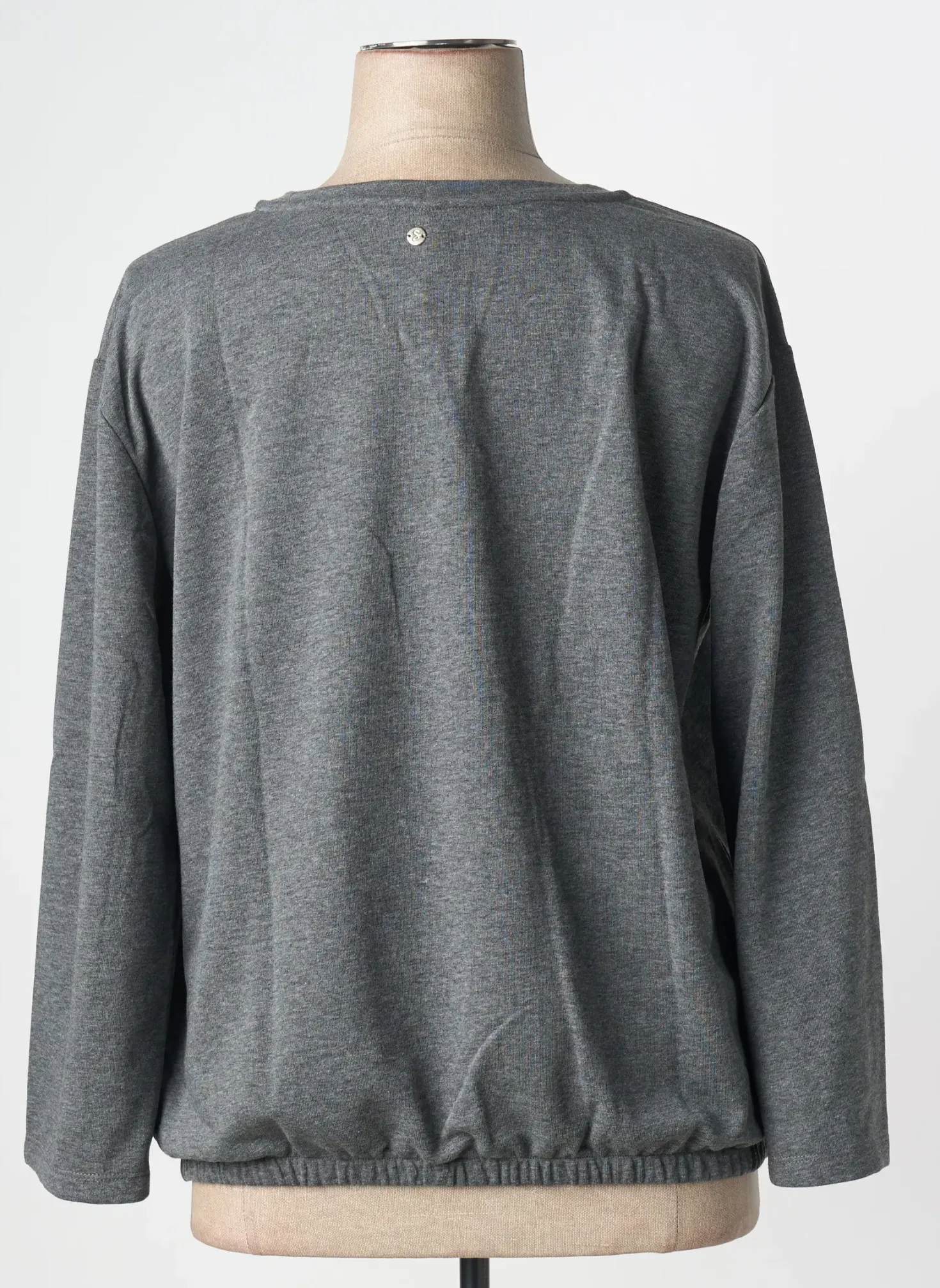 Sweat-shirt Sheego Gris Manches Longues