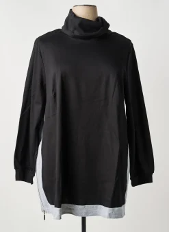 Sweat-shirt Sheego Noir Manches Longues