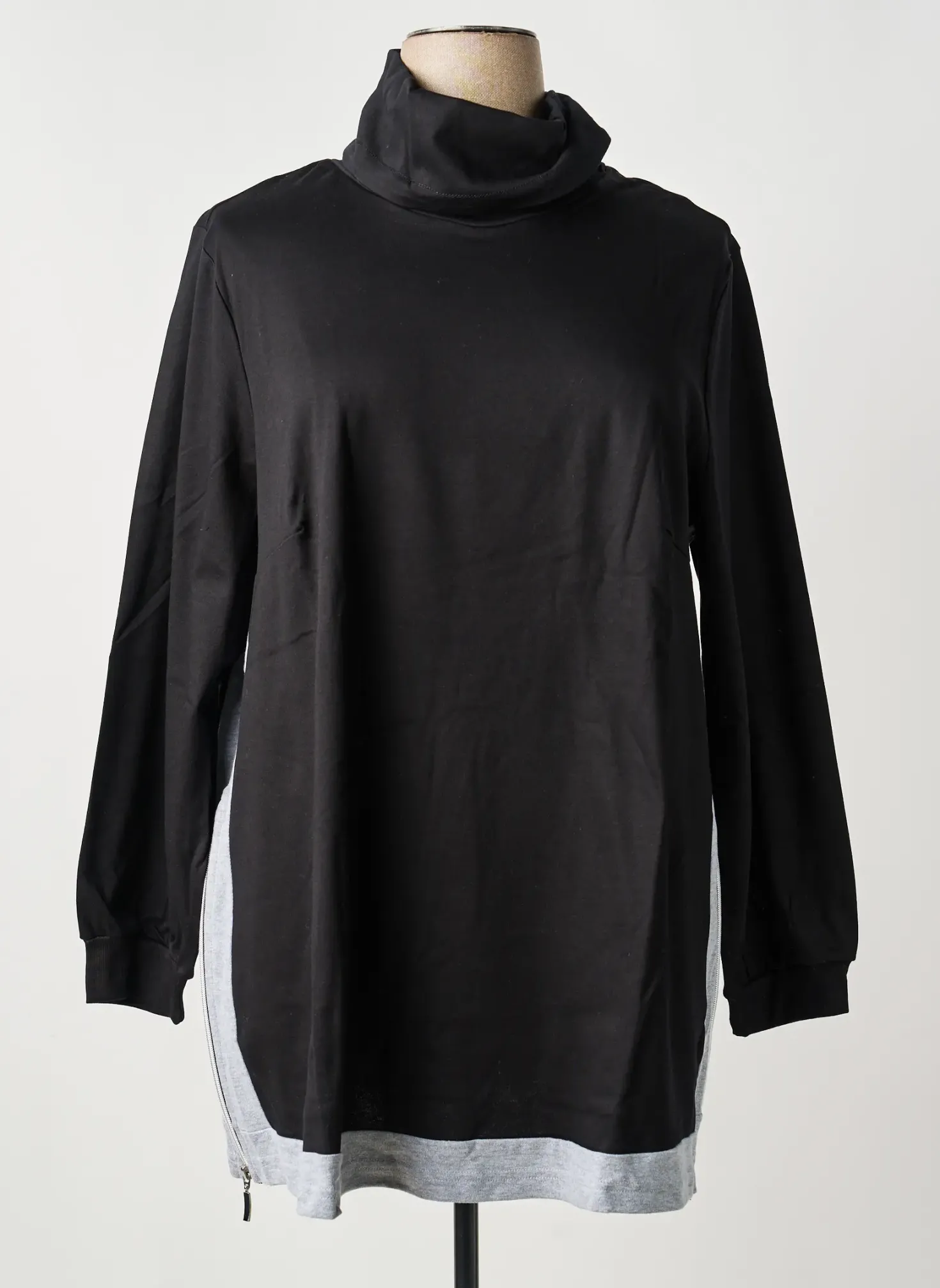 Sweat-shirt Sheego Noir Manches Longues