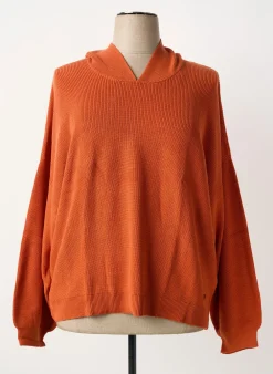 Sweat-shirt Sheego Orange Manches Longues