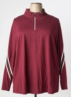 Sweat-shirt Sheego Rouge Manches Longues