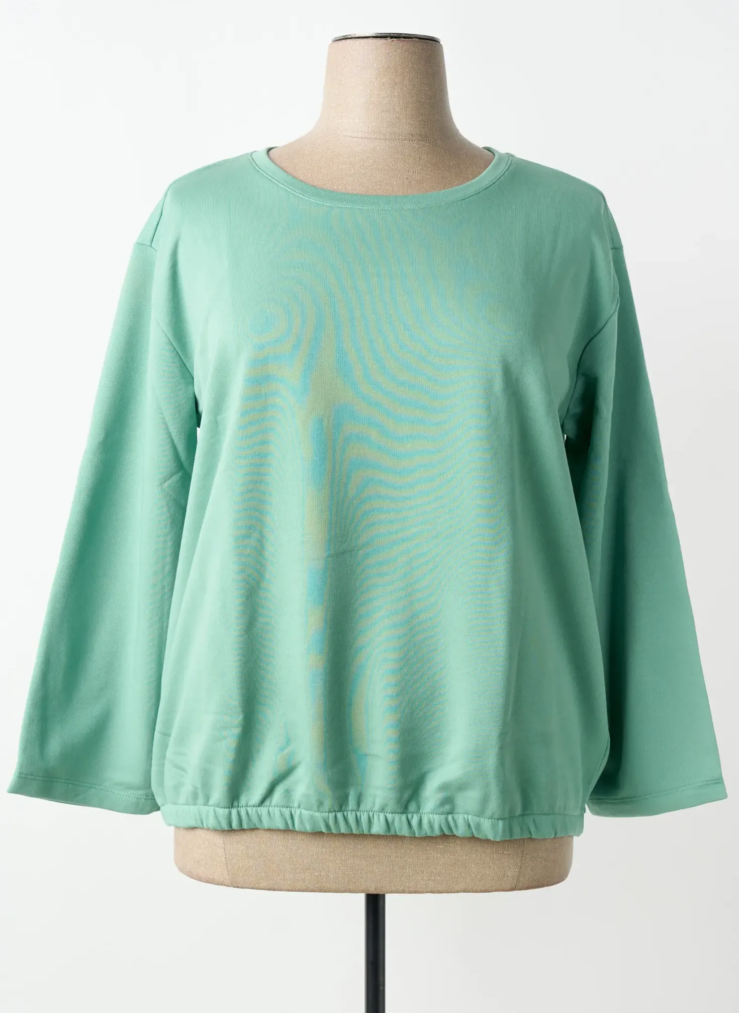 Sweat-shirt Sheego Vert Manches Longues
