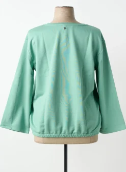 Sweat-shirt Sheego Vert Manches Longues