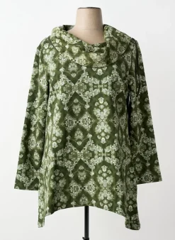 Sweat-shirt Sheego Vert Manches Longues