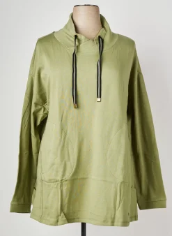 Sweat-shirt Sheego Vert Manches Longues